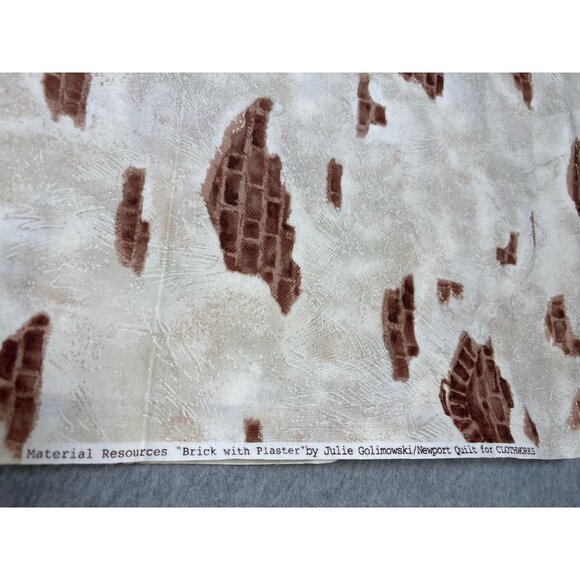 Brick with Plaster Quilting Fabric By Julie C. Newport Quilt 1/2 yard Cotton Mat - Picture 3 of 5